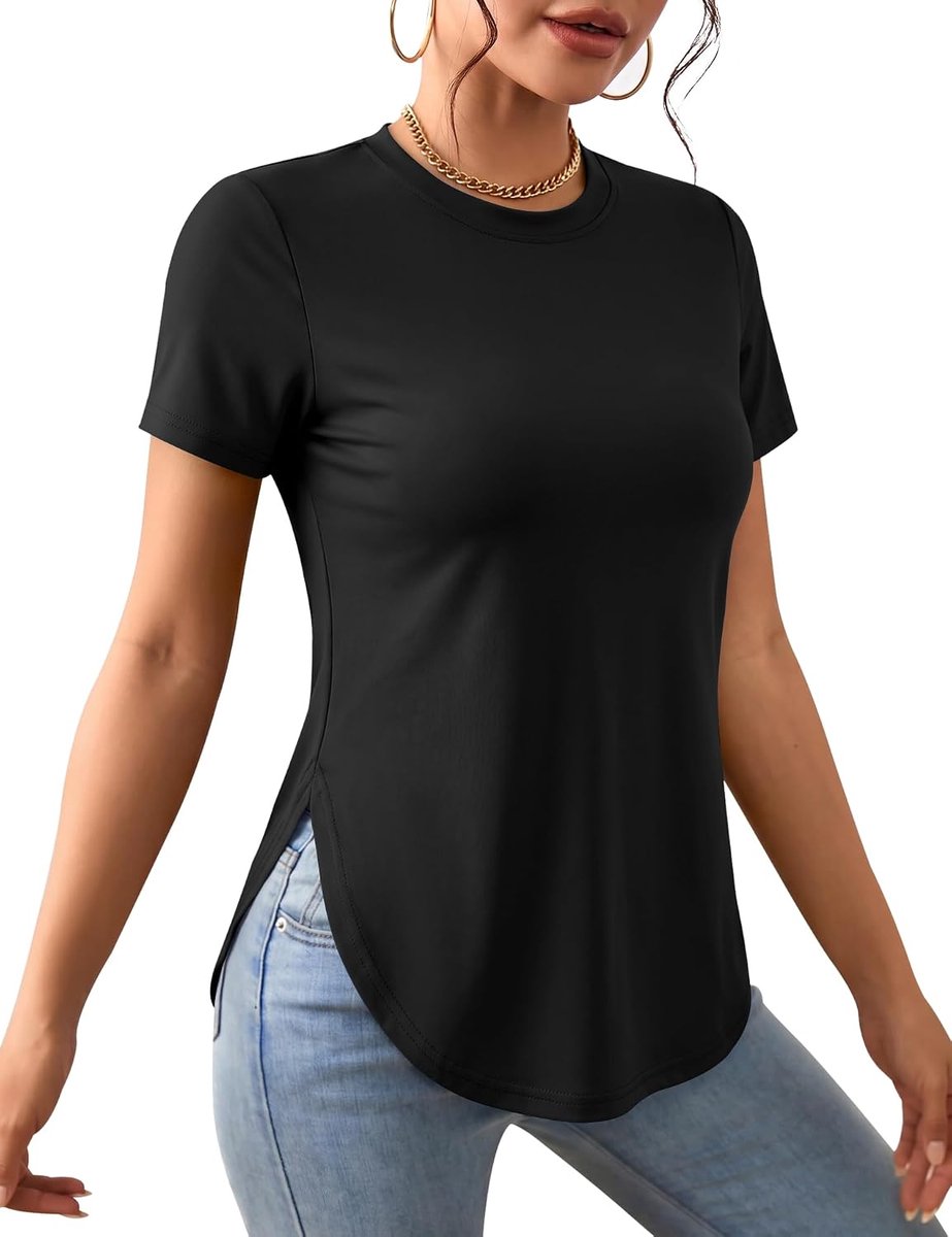 Vrouwen Gym Tops Running Sport Yoga T-shirts Workout Oefening T-shirts Korte Mouw Fitness Kleding Split Zoom T-shirt