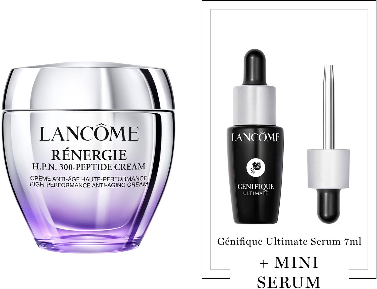 Lancôme Rénergie H.P.N. 300-Peptide Cream + Cadeau - Rénergie H.P.N. 300-Peptide Cream 75ml & Génifique Ultimate Serum 7ml Cadeau - Anti-aging Moisturizer Dagcrème & Serum - Totaal 82ml