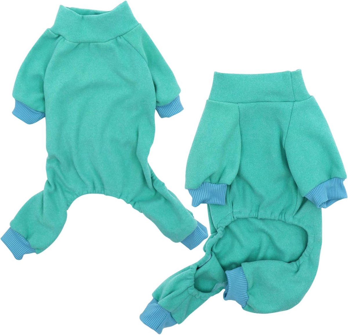 Katoenen Pyjama Voor Honden, Elastisch en Uittrekken, Geschikt Voor Kleine en Middelgrote Honden (Blauw, S)