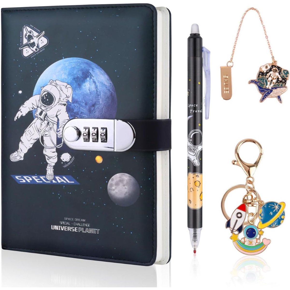 DailySupplies® Dagboek met Slot Volwassenen - Notitieboek - 22x14 - Donkerblauw
