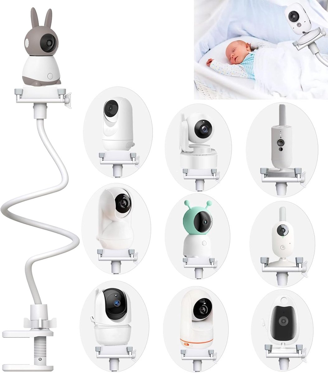 Babyfoonhouder, camerahouder, compatibel met ieGeek/Momcozy/HelloBaby/BOIFUN/GHB/Philips Av/Blemil/Jeeber/Dr.Care babyfoonhouder