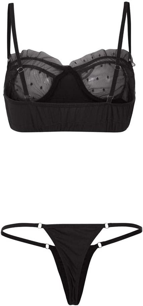 Dames Lingerie Sexy G-String Perspectief Kanten Ondergoed Set