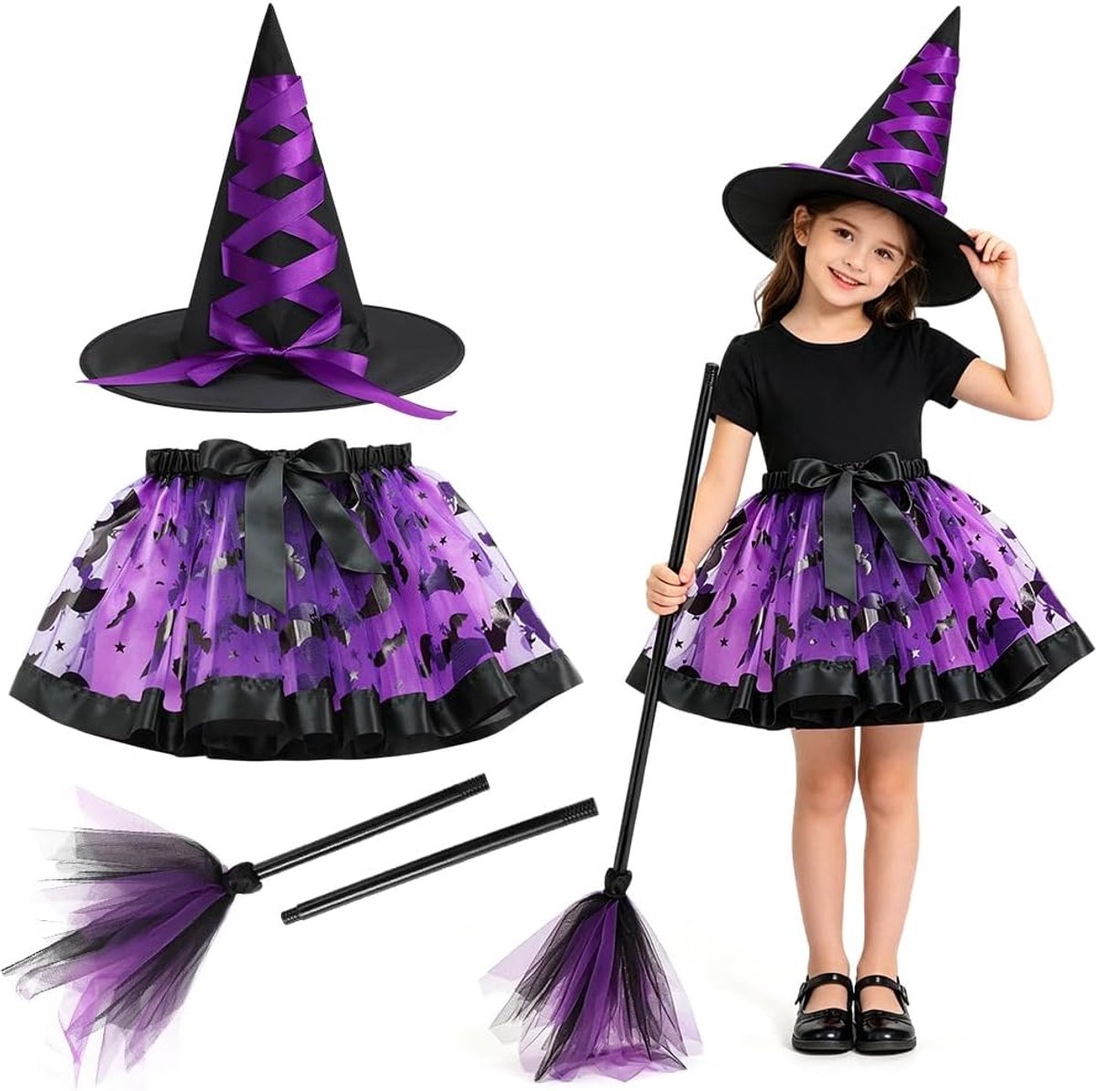 Heksenkostuum voor kinderen – Halloween-heksenoutfit