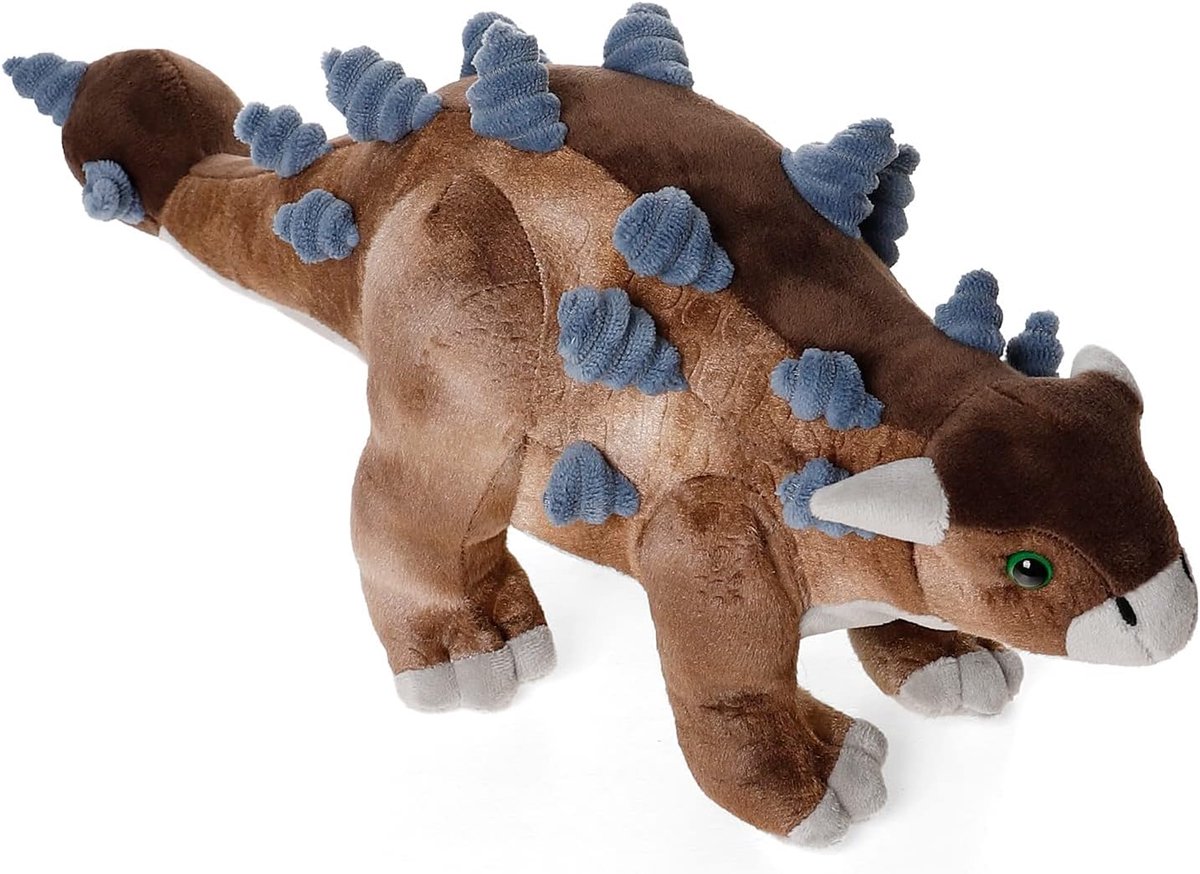 Ankylosaurus-knuffel-overtrek-pluche-kussenpop, zacht grijs, pluizig vriend-omarmingskussen – cadeau voor elke leeftijd en elke gelegenheid
