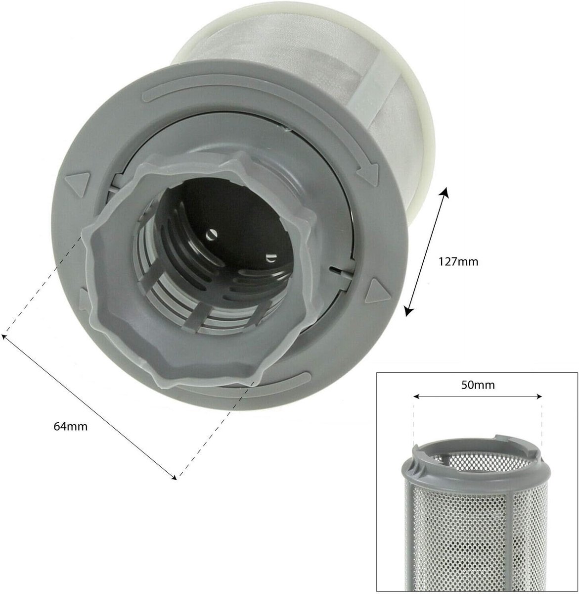 3-delig, zeeffilter, afvalwater, vaatwasser, vervanging voor 427903 00427903 Bosch BSH Siemens Neff vaatwasser