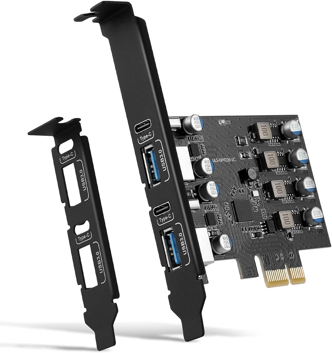 Naar 4-poorts USB 3.0 uitbreidingskaart, 5 Gbps USB PCI kaart