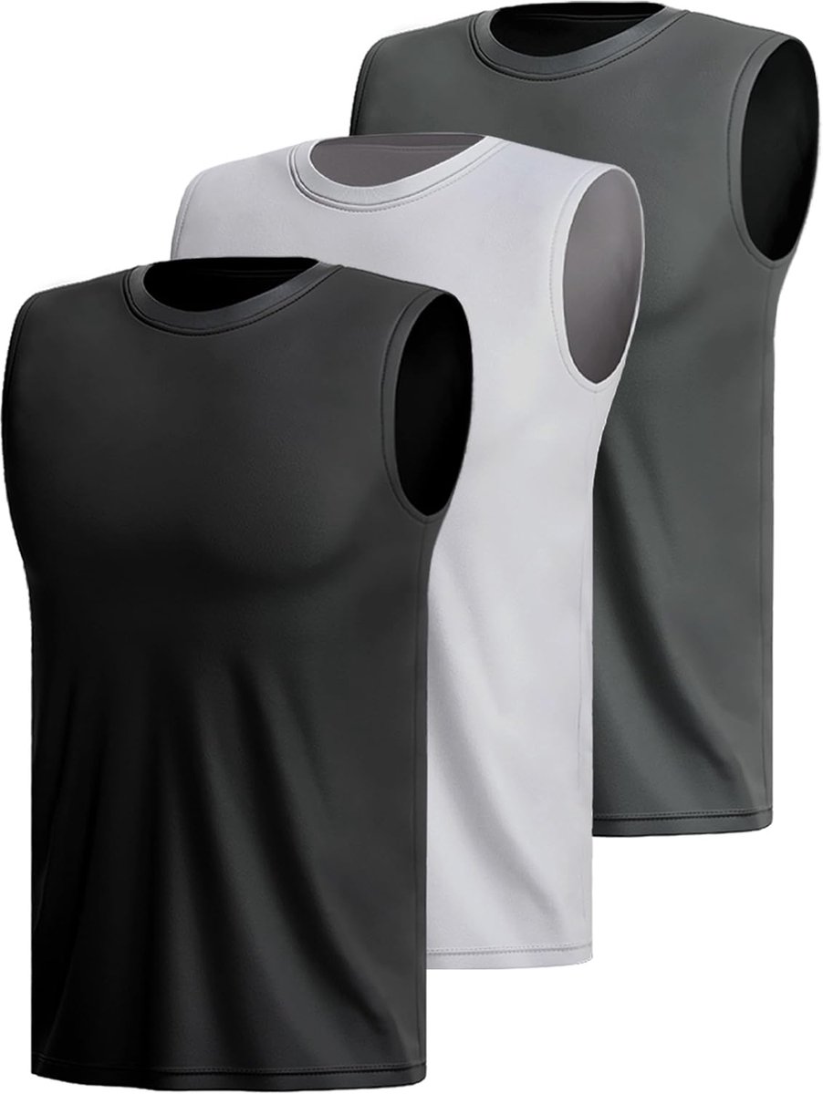 3 O 5 Confezioni Canotta Sportiva Da Uomo Senza Maniche Camicia Fitness Sotto Le Ascelle Muscolare Ad Asciugatura Rapida Corsa Traspirante Palestra Funzionale Gilet Multipack