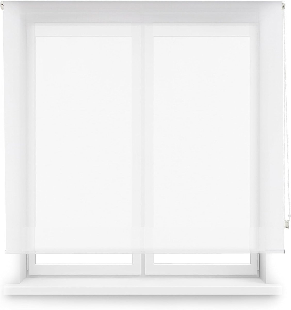 Rolgordijn stof scherm grootte: 120x250 - bescherming tegen verblinding zonder licht in te boeten - eenvoudige montage aan muur of plafond - rolgordijn venster kleur: wit