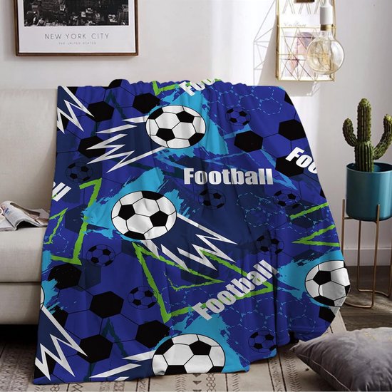 Voetbalknuffeldeken voor kinderen, kinderdeken, 3D-voetbalpatroon, flanel, fleece deken, bankdeken, sprei, tv-deken, zacht, warm, wollig, woondeken voor meisjes jongens (Football 03, 150 x 200 cm) Voetbalknuffeldeken voor kinderen, kinderdeken, 3D-voetbalpatroon, flanel, fleece deken, bankdeken, sprei, tv-deken, zacht, warm, wollig, woondeken voor meisjes jongens (Football 03, 150 x 200 cm)