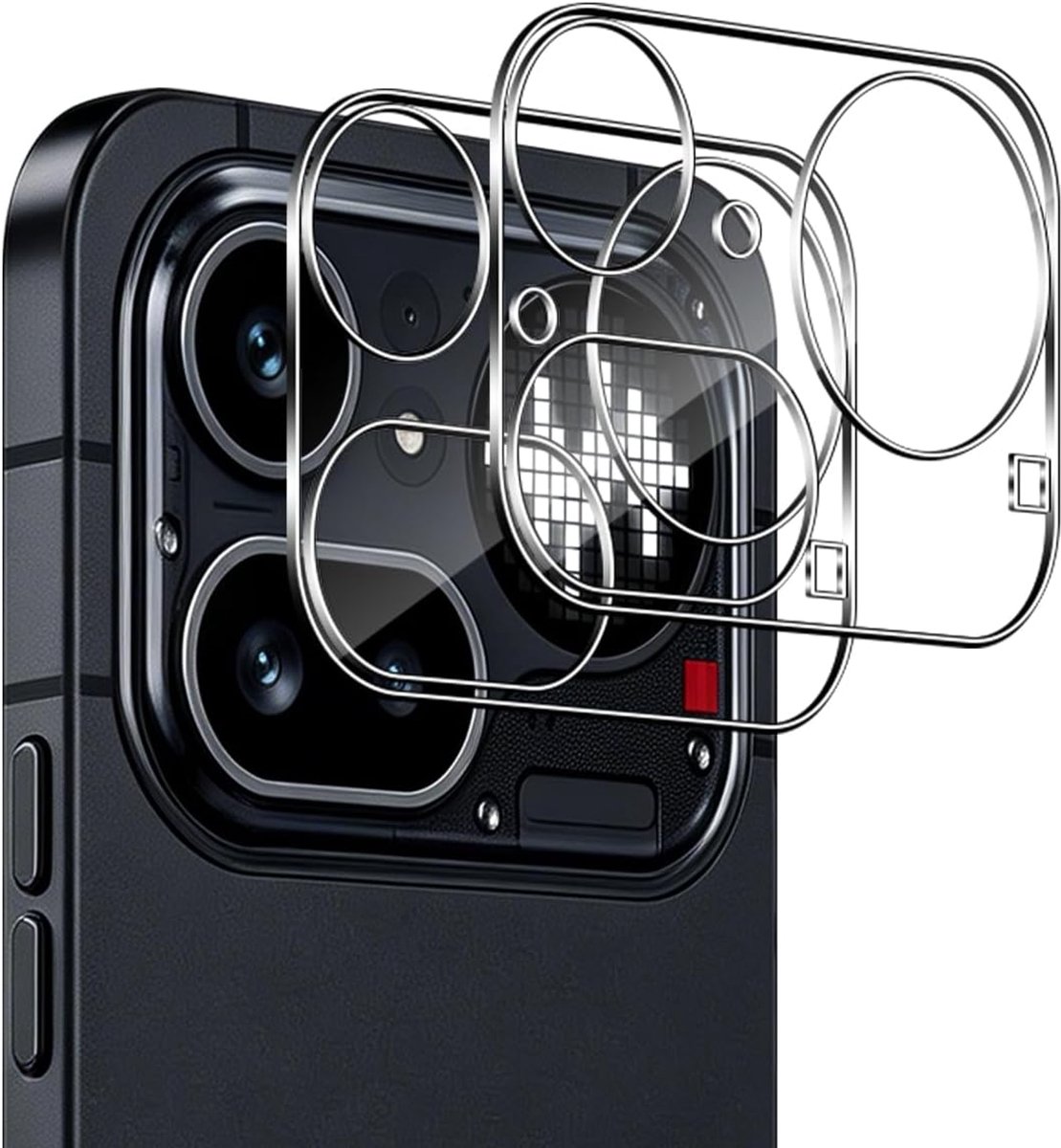 Lutree Voor Nothing Phone 4a Pro gehard glas, camerabescherming, 2 stuks, hardheid 9H HD veiligheidsglas, krasbestendig, luchtbelvrij, camerabescherming, transparant