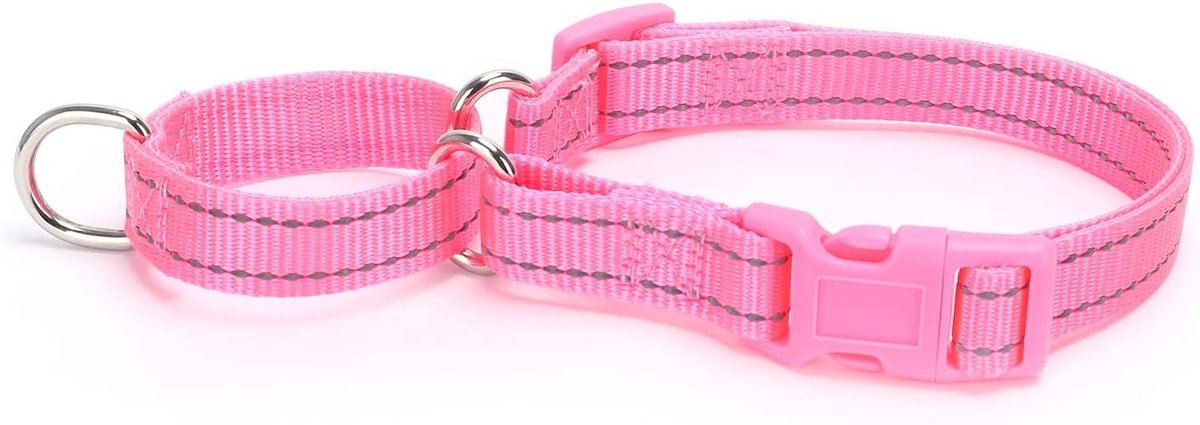 Martingala-halsband van nylon, hondenhalsband Martingala anti-vlucht van duurzaam nylon voor grote rassen, voor mannelijke en vrouwelijke honden, voettraining voor dagelijks