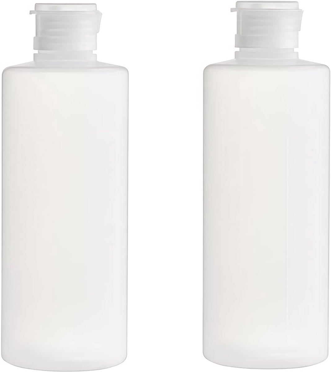2 Stks 200 ml Lege Clear Plastic Zachte Buis Knijp Fles met Flip Cap Hervulbare Cosmetische Make-up Monster Verpakking Opslag Containers Reizen Fles Potten voor Lotion Douchegel Shampoo