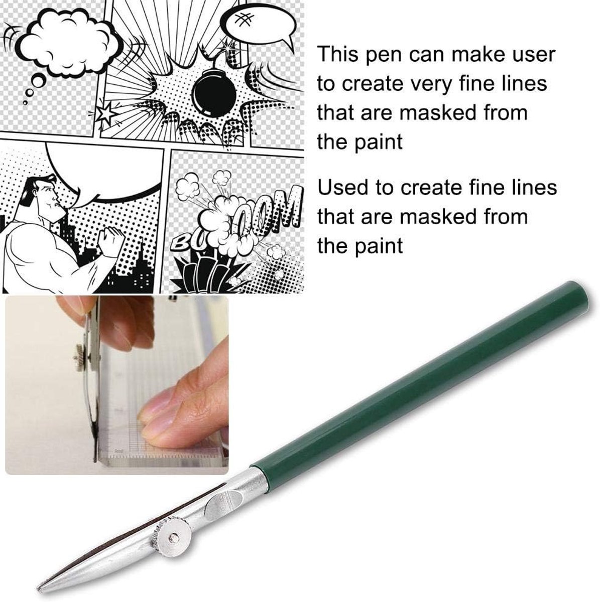 Veer Pen voor Comic en Schilderwerk, Model 1119 L – Maskerende Vloeistoflijn Pen Briefpapier Accessoire voor Precieze Tekeningen, Illustraties, Handlettering en Professionele Kunstprojecten