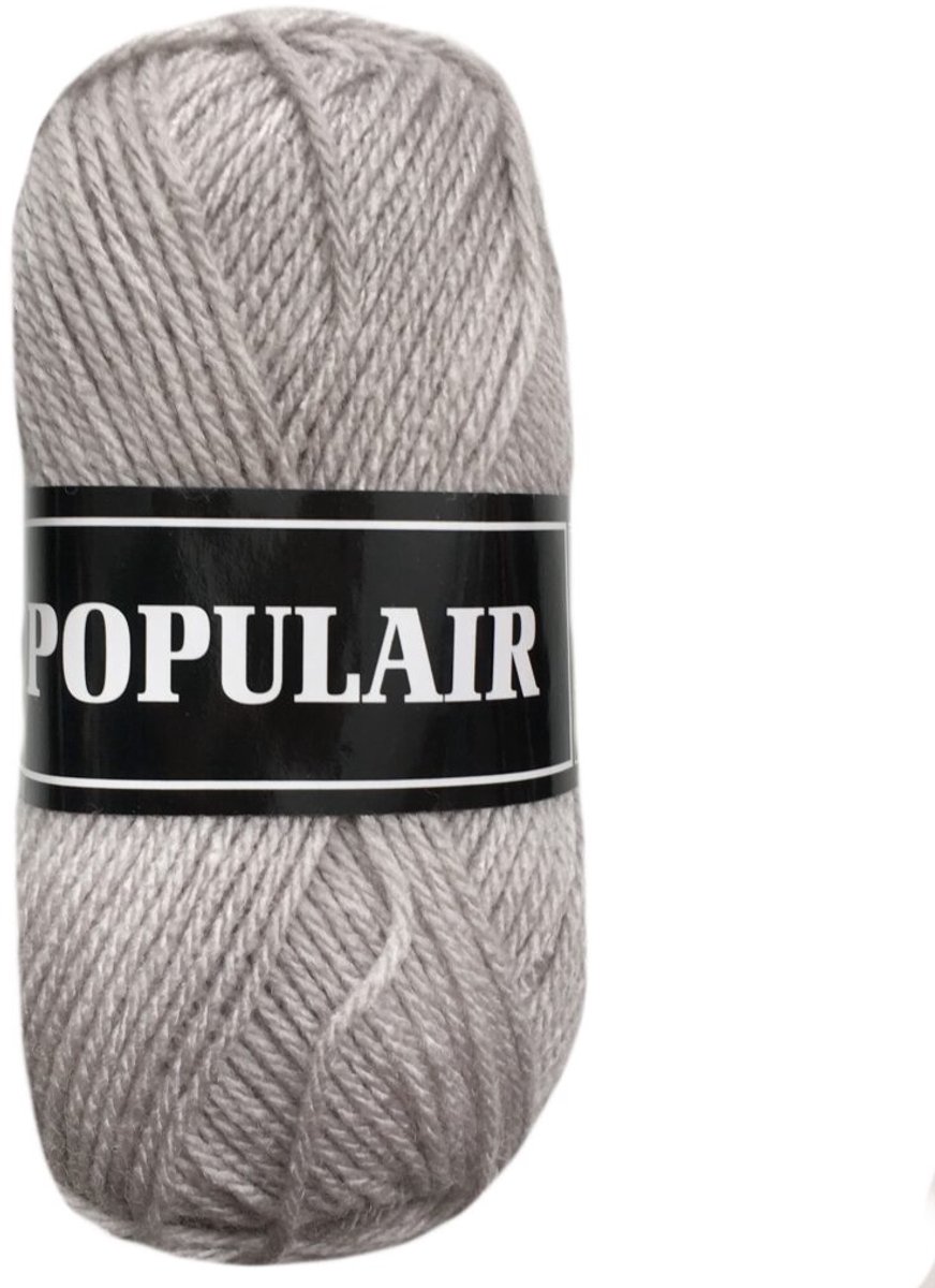 Beijer Populair acryl garen - licht grijs (88) - 1 bol haakgaren/breigaren - naald 3,5 a 4mm