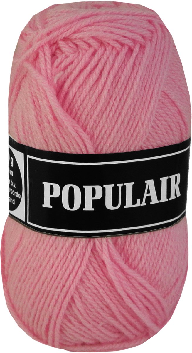 Beijer Populair acryl garen - roze (56) - 20 bollen haakgaren/breigaren - naald 3,5 a 4mm