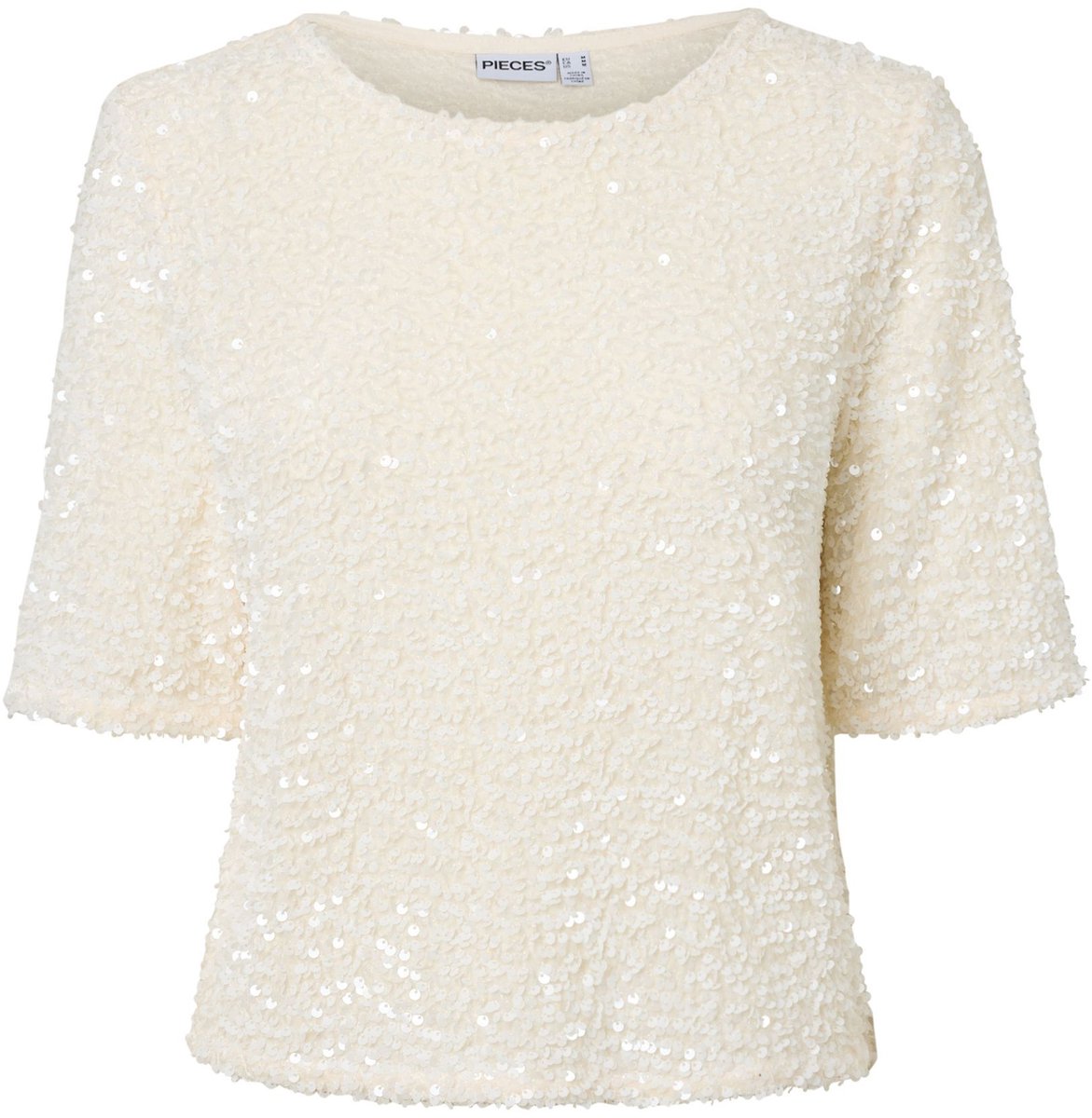 Pieces Top met korte mouwen PCKAMMY PAILLETTEN