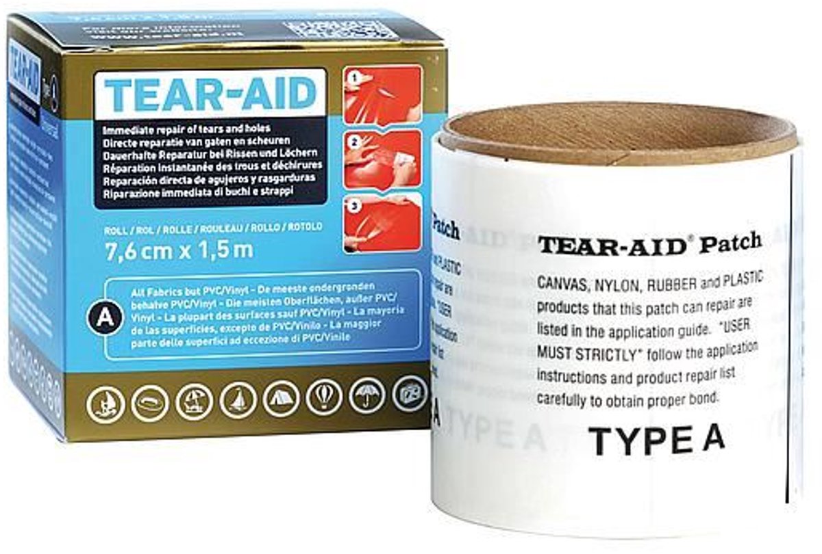 Tear-Aid rol type A voor kunststoffen en weefsels