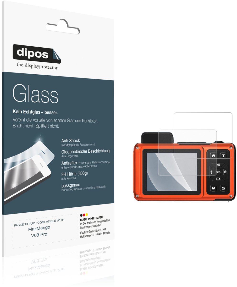 dipos – 2x Matte Pantserfolie geschikt voor MaxMango V08 Pro | 9H Screenprotector