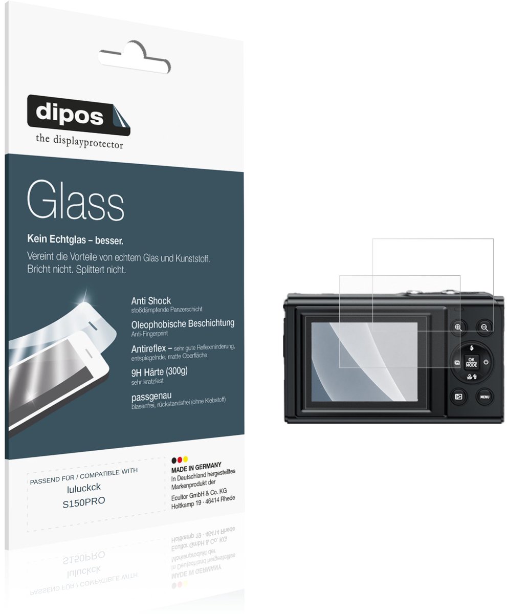 dipos – 2x Matte Pantserfolie geschikt voor luluckck S150PRO | 9H Screenprotector