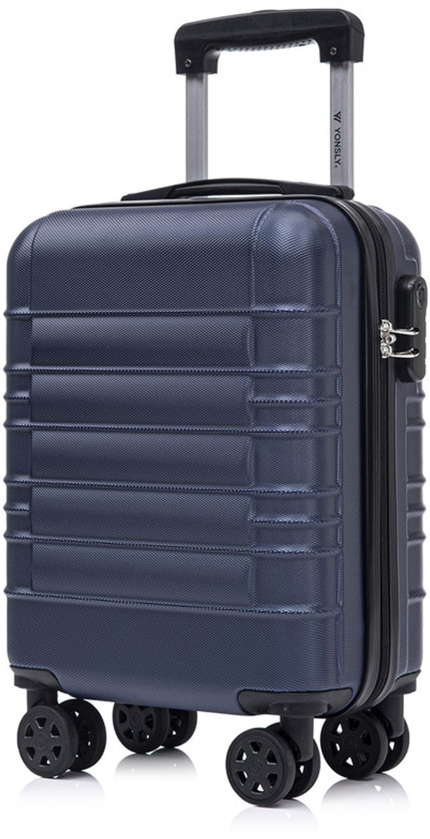 YONSLY Handbagage Koffer - 46x31x20 cm - Reiskoffer 25L - Donkerblauw