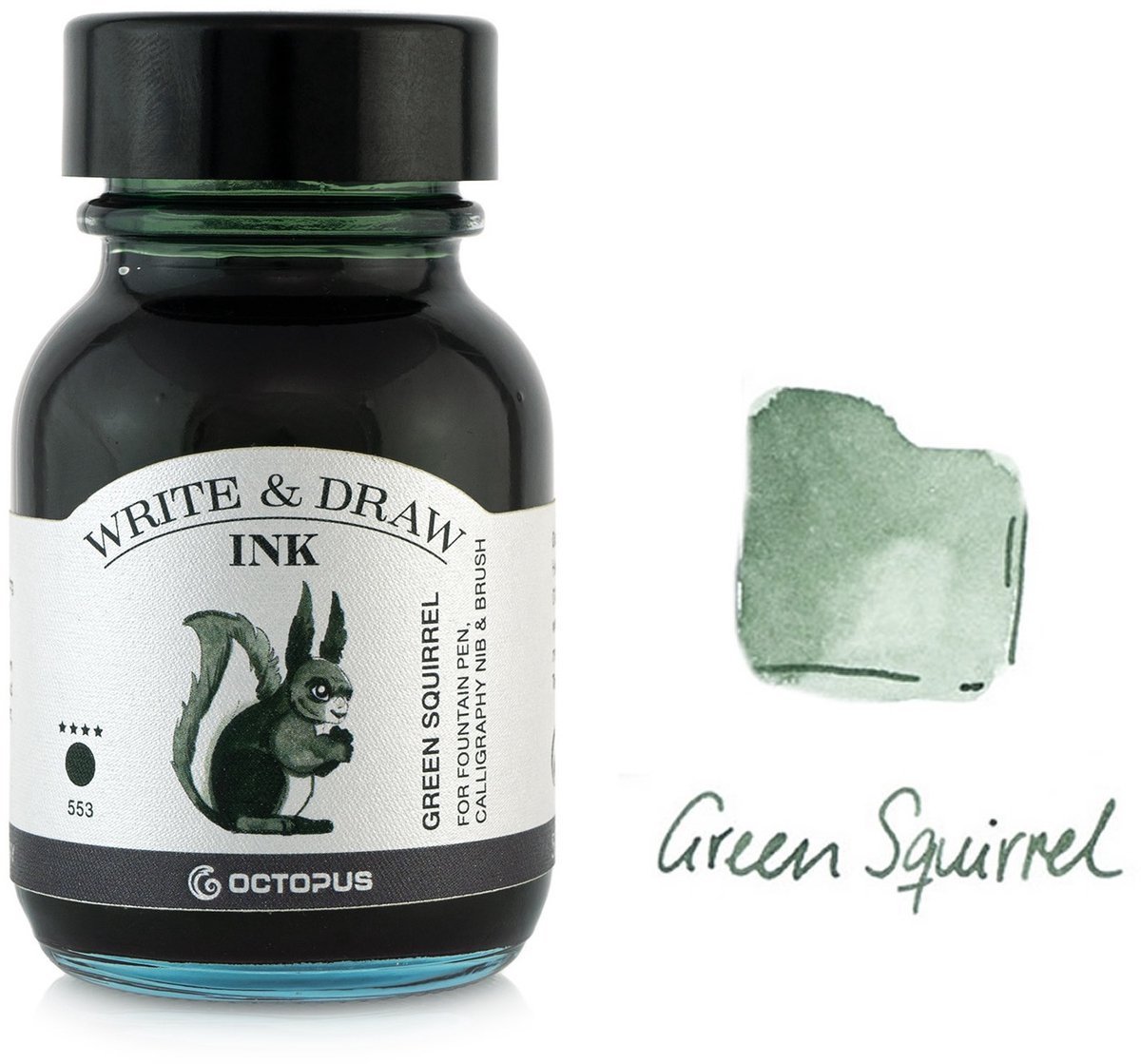 Octopus - Vulpen inkt - Schrijfinkt - Tekeninkt - 50 ml - Green Squirrel