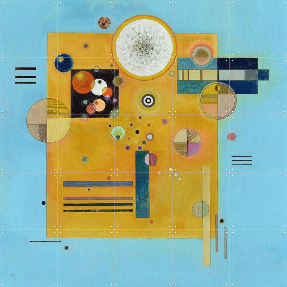 IXXI Soft Pressure, Kandinsky & Bridgeman Images - 100 x 100 cm - Gratis ophangtool - Grote wanddecoratie en posters - Klassiek, Abstract