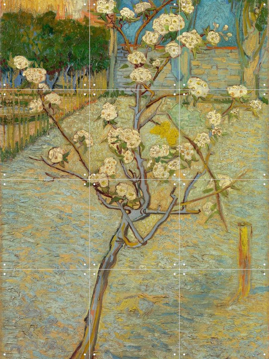 IXXI Perenboompje in bloei (1888), Vincent van Gogh (1853 - 1890) & Van Gogh Museum - 60 x 80 cm - Gratis ophangtool - Grote wanddecoratie en posters