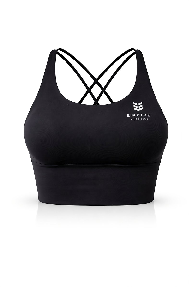 Empire Embodied Aphrodite Sportbeha Dames - Sport BH zonder Beugel voor Yoga en Fitness - Medium Ondersteuning - Zwart - Maat S