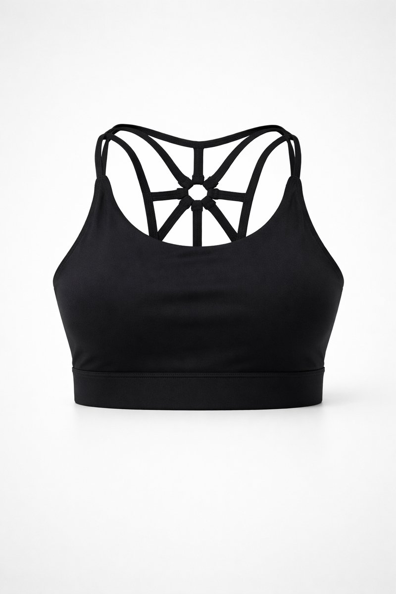 Empire Embodied Black Hera Sportbeha Dames - Sport BH voor Yoga en Fitness - Medium Ondersteuning - Zwart - Maat L