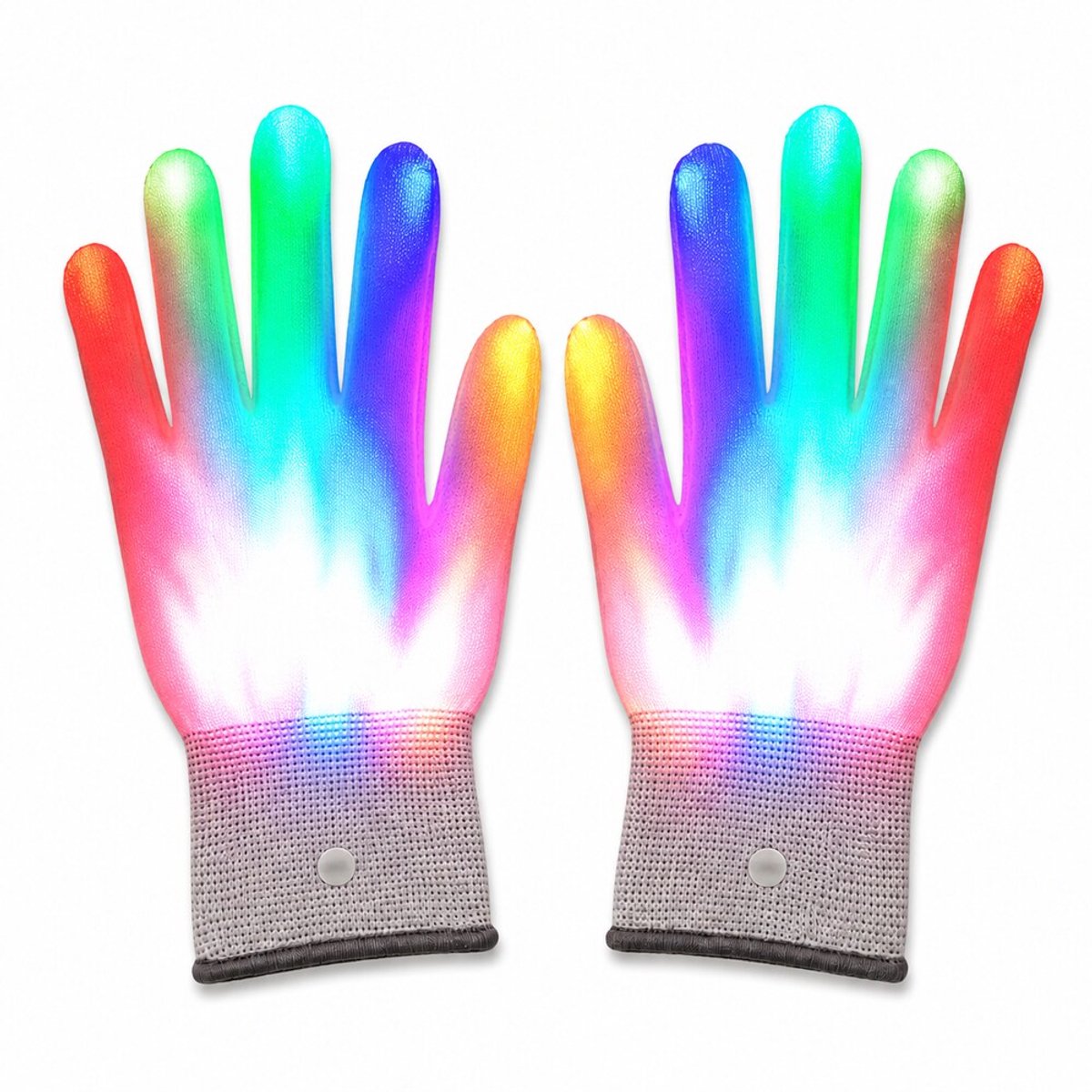 LED Handschoenen Multicolor - Lichtgevende Handschoenen - LED Gloves - Mix - Geel - Blauw - Rood - Wit - Groen - Verschillende Standen