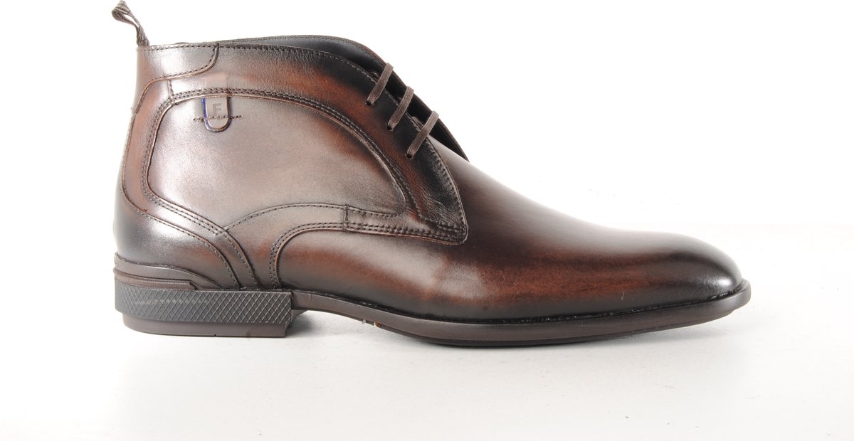 Floris van Bommel heren chukka De Hakker leder bruin
