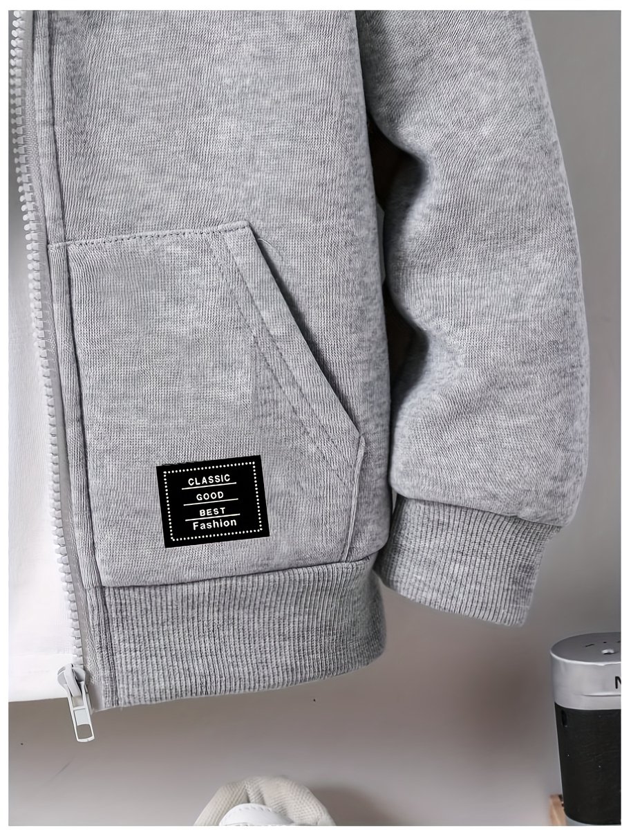 Currero Vest Jongens Met Rits Sweater Jongen Cardigan Gebreid Sweaters Hoodie Warme Trui Lange Mouw Lichtgrijs 13-14 Jaar