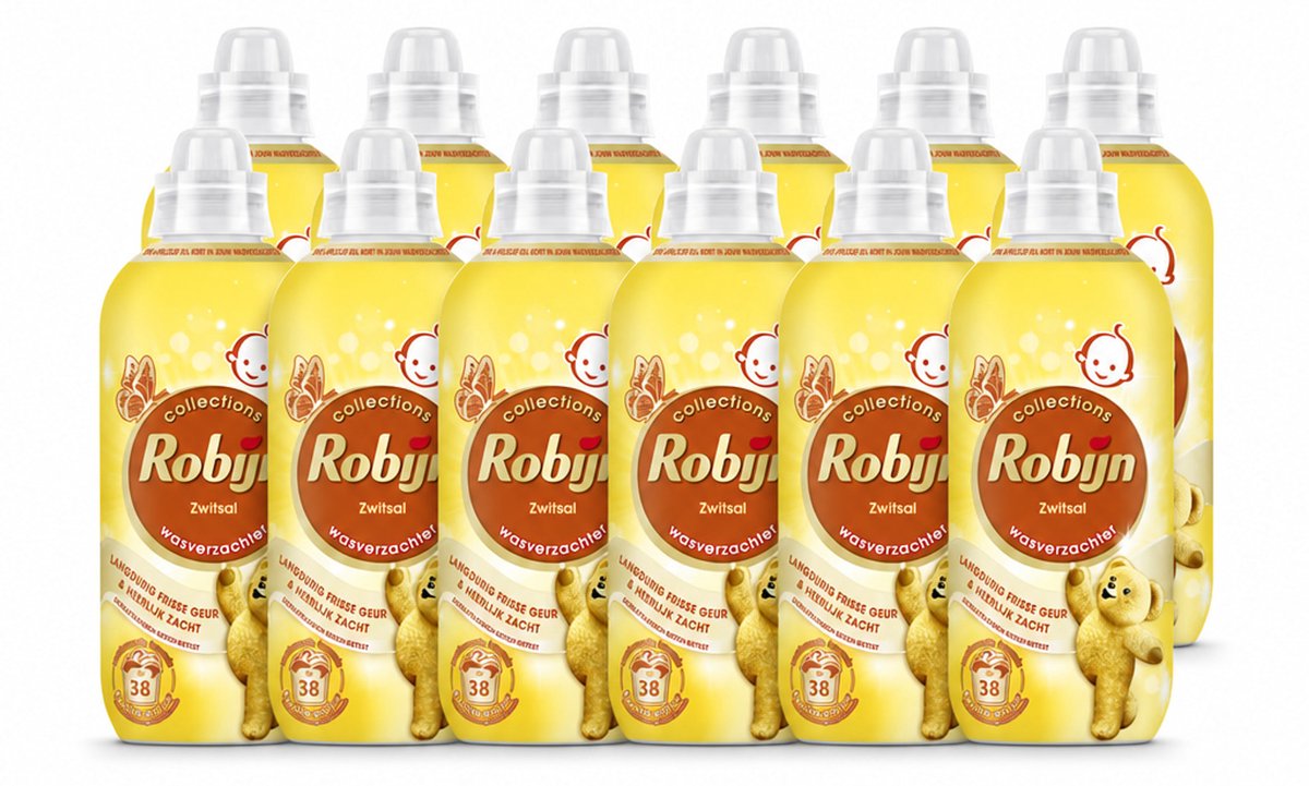 12 x Robijn – Wasverzachter – Zwitsalgeur – 765 ml - Voordeelverpakking - 12 stuks