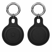 Darora® Waterdichte AirTag-Sleutelhanger - 2 Stuks - Siliconen Houder Geschikt voor AirTag - Stevig & Waterdicht - Zwart