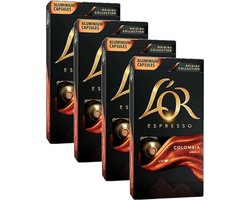 L'Or Espresso Origins Colombia Andes - Multipack - 40 (4x10) Koffiecups Compatibel met Nespresso Coffee Machine