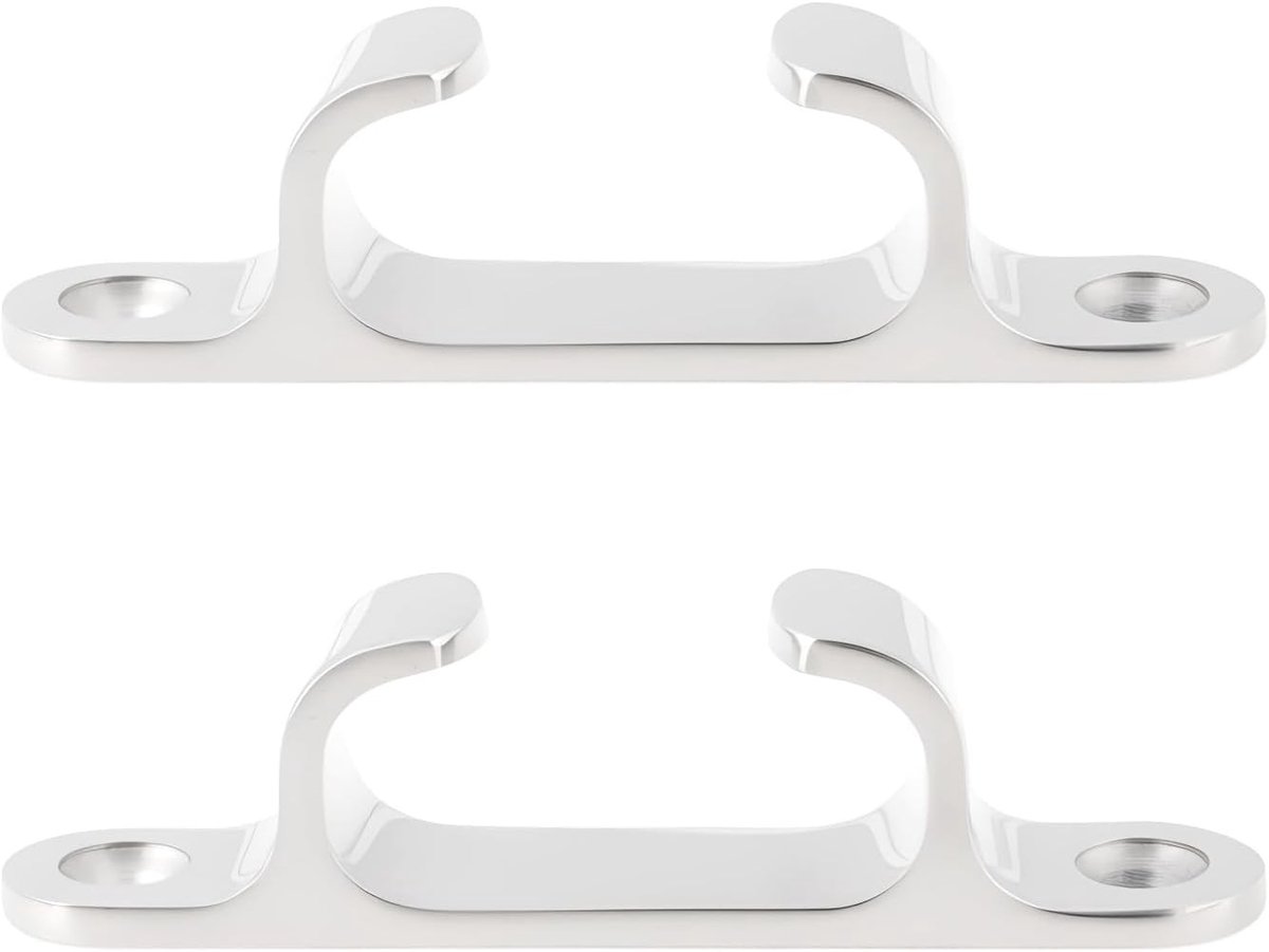 Set van 2 RVS 316 Fairlead Bow Wielen met Chock en Cleat voor Zeilen en Maritieme Toepassingen