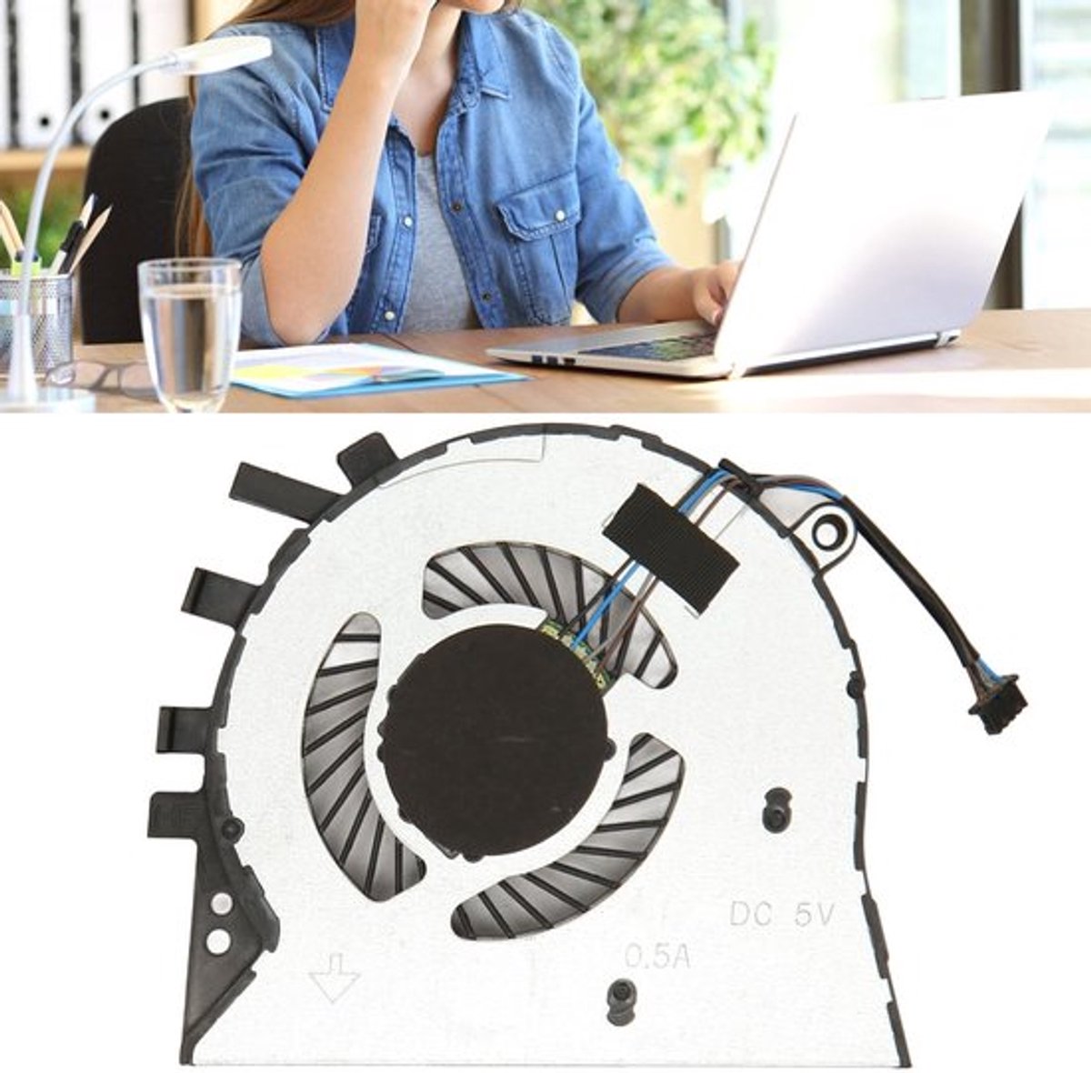 Dailygoody - Vervangende CPU-koelventilator - Laptopkoeling - Eenvoudig te