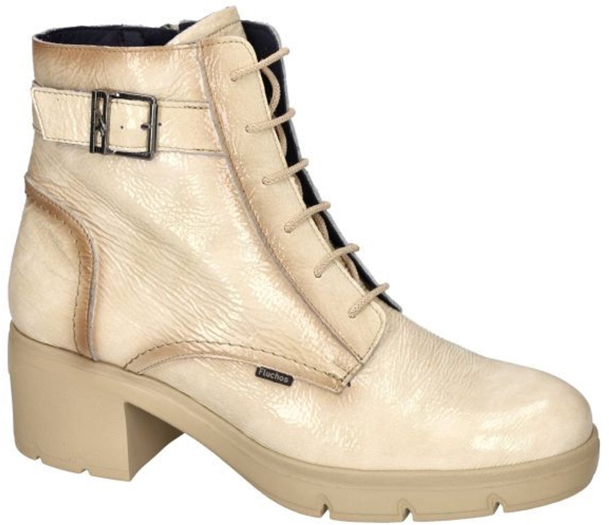 Fluchos -Dames - beige - enkellaarzen - maat 40