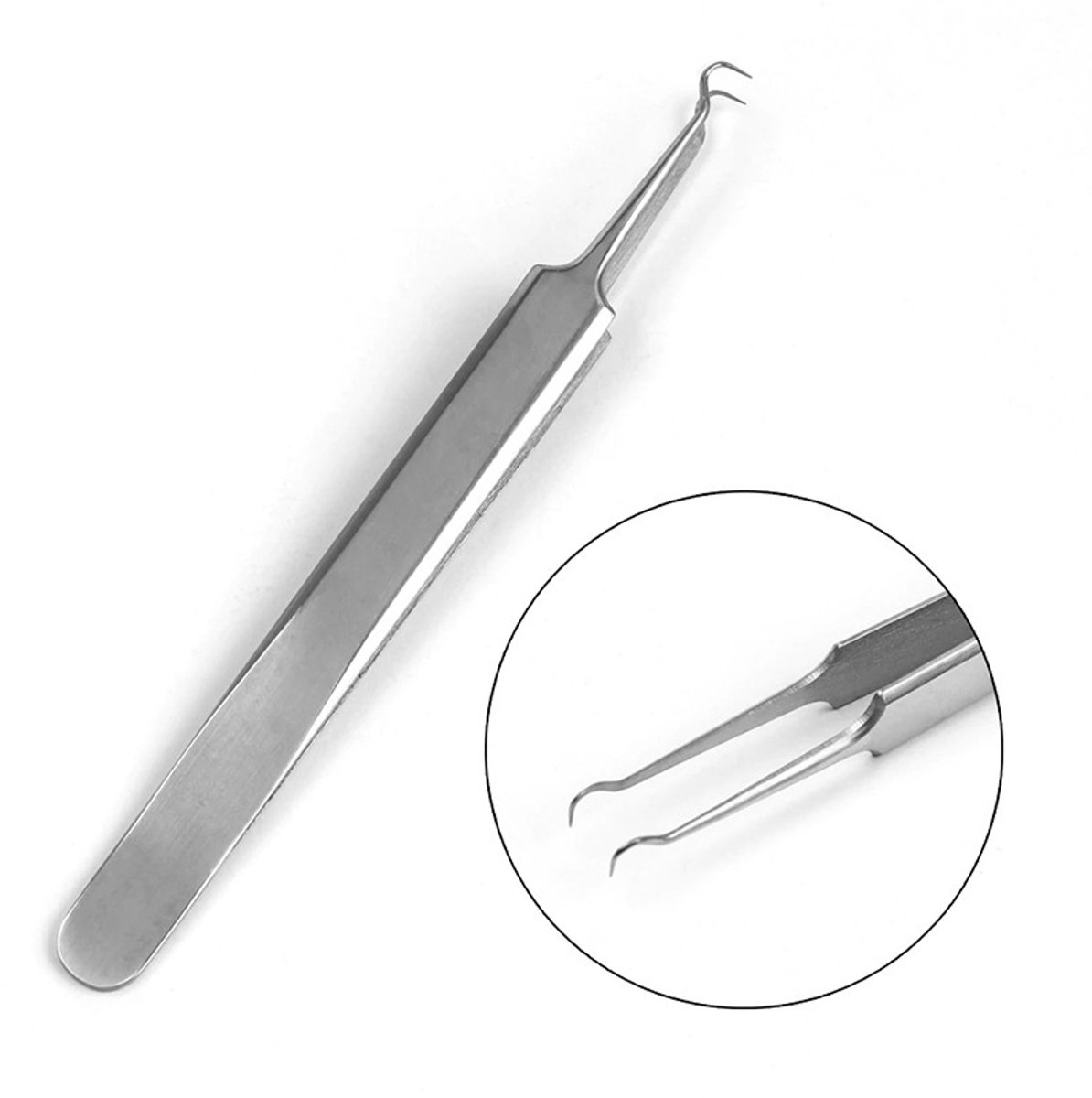 Go Go Gadget - Mee-Eter Verwijderaar - Comedone Extractor - Acne pincet - Zilver - 1 stuk