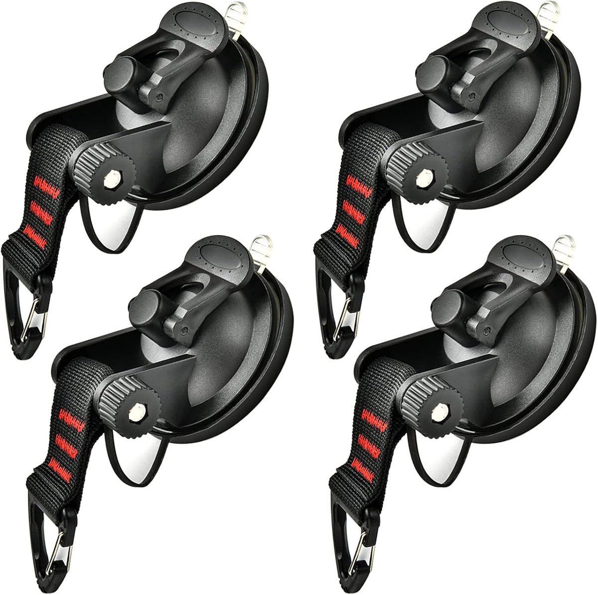 Zuignap-campingset, 4-delige zuignappen, extra sterke zuignappen, multifunctionele zuignappen, kamperen voor auto - ShopVlot