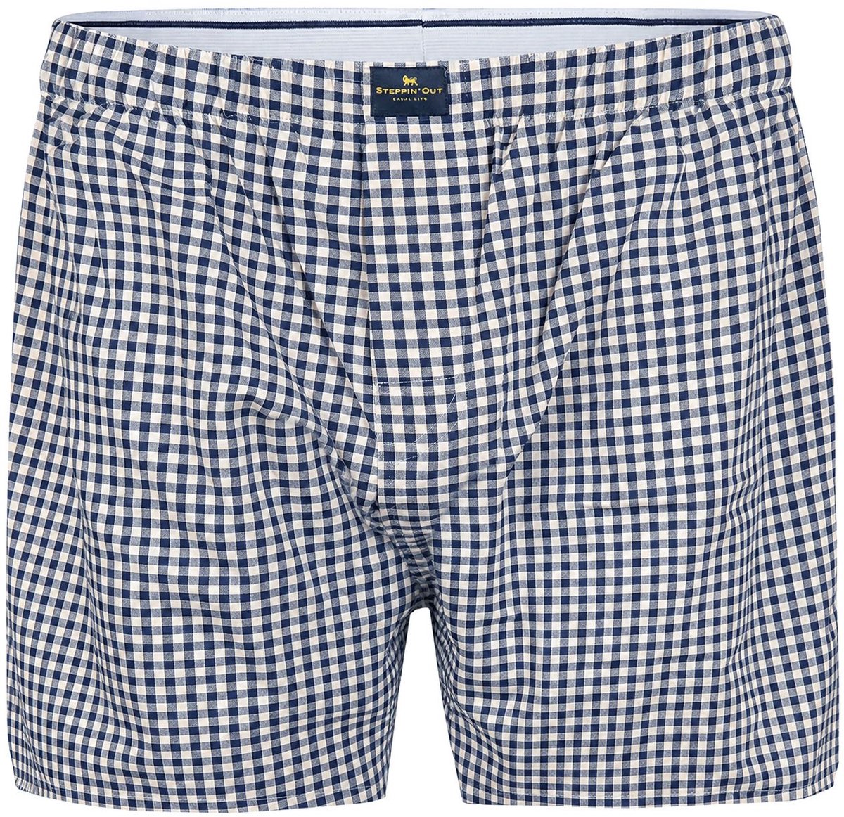 Steppin' Out Boxershort Vichy Donkerblauw (navy) - Maat XL - Heren - Boxershorts