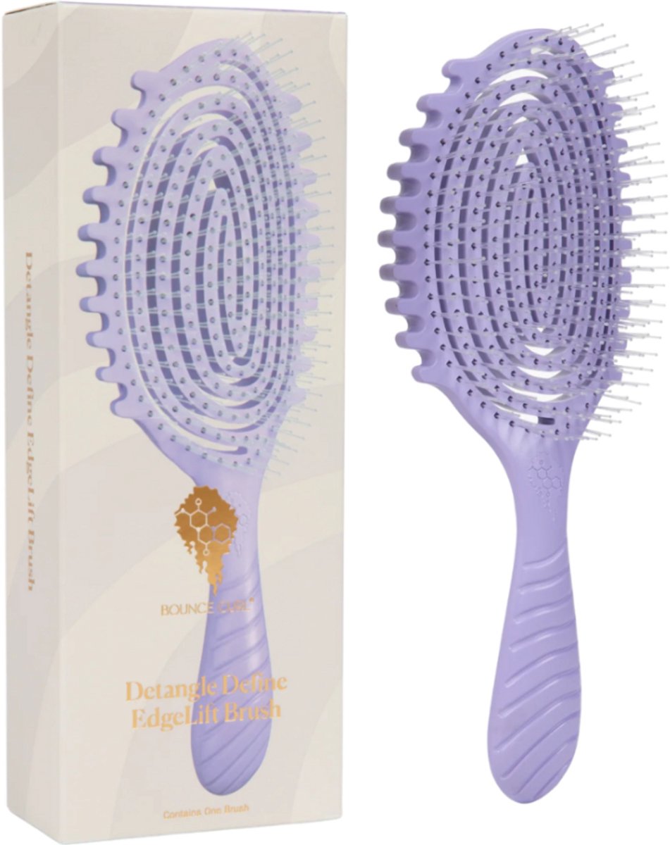 Bounce Curl Detangle Define EdgeLift Brush -Lavender