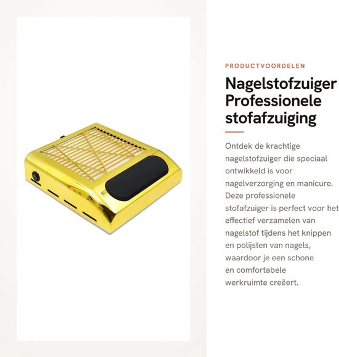 Dailygoods- Nagelstofzuiger 80W - Professionele Stofafzuiging - Fijn Filter