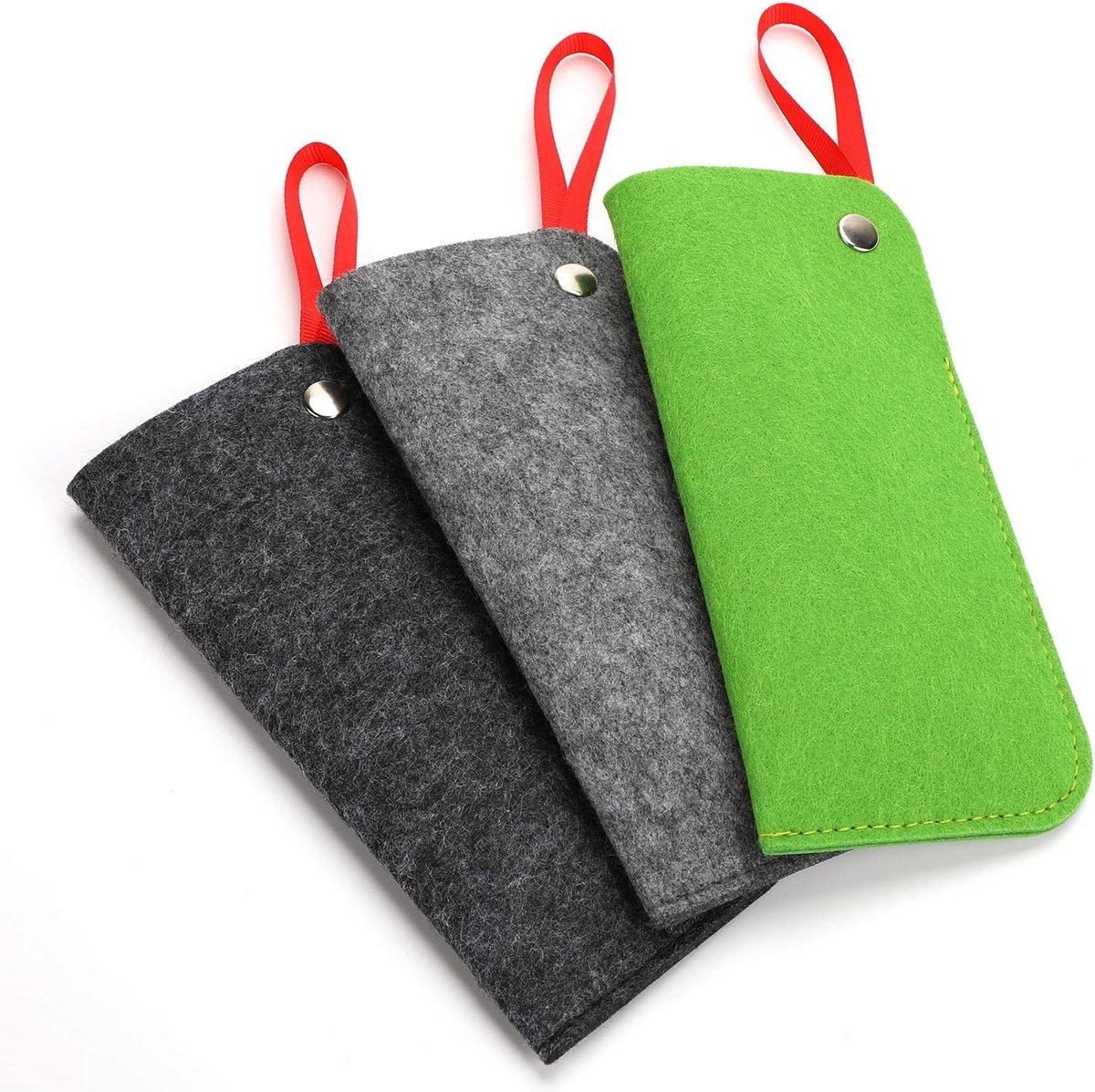 Zachte brillenhoes 3-pack, handige en draagbare etui voor zonnebrillen en leesbrillen, ideaal voor reizen en bescherming