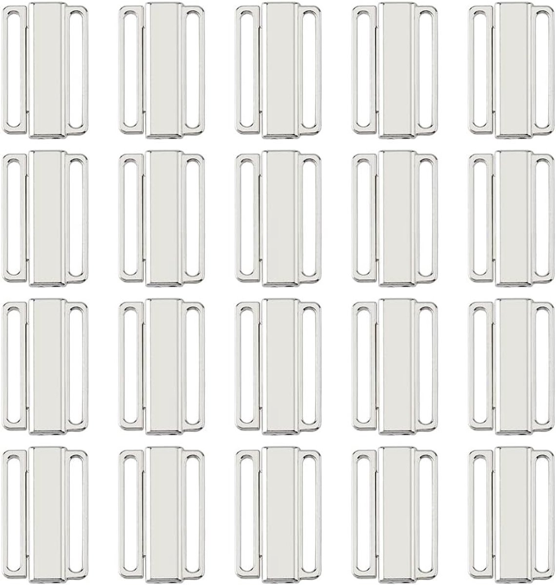 20 Stuks Haaksluitingen voor Bh/Bikini - Verstelbare Clips voor Lingerie en Zwemkleding, Ideaal voor DIY Creaties en Herstellingen