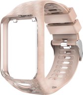 Carbon Look Bandje Roze voor TomTom Smartwatch – Horlogeband voor Spark 2 3 Runner 2 3 – Pink