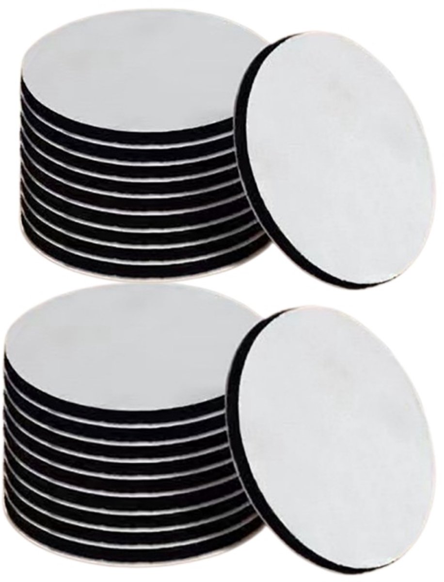 Klittenbandsluitingen — Zelfklevend (20 stuks) — Extra sterke, zwarte zelfklevende strips — Geschikt voor muren-deuren- kunststof-vloeren-glas en metalen oppervlakken — Afmetingen: 5 x 5 cm.