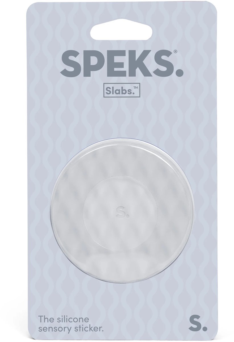Speks slabs Silicone sensory sticker Mesh lichtgrijs