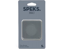 Speks slabs Silicone sensory stickerVierkant grijs