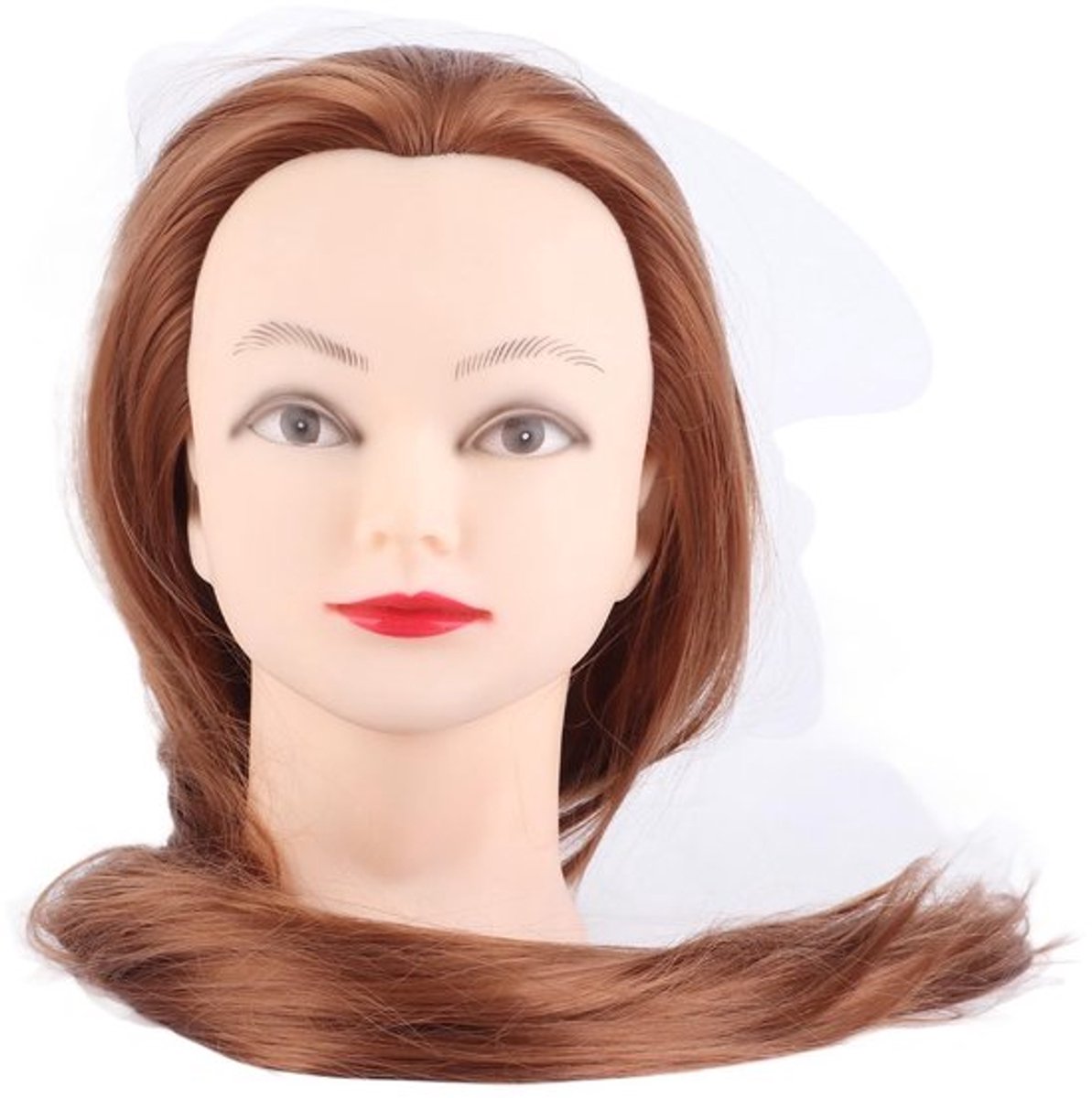 Dailygoods- Mannequin Hoofd met Echt Haar - Oefenhoofd Kappershoofd
